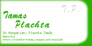 tamas plachta business card